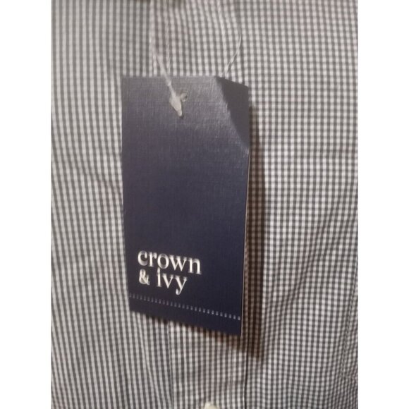 NWT Men Crown & Ivy Motion Flex Classic Fit Blue White Golf Dress Shirt XL New - Picture 3 of 15